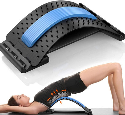 Back Stretcher Magnetotherapy Multi-Level Adjustable Massager Waist Neck Fitness Lumbar Cervical Spine Support Pain Relief